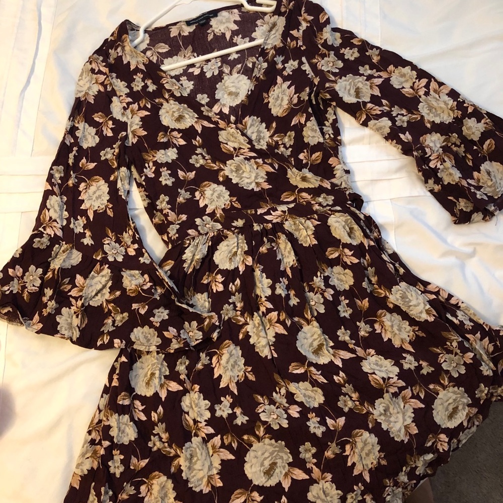AEO floral wrap dress